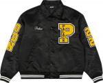 Куртка Palace Satin Varsity Jacket 'Black', черный - фото