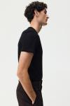 Футболка H&M Slim Fit Pima cotton, черный - фото 5