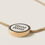 Металлическое ожерелье MIU MIU, белый - фото 2