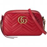 Сумка Gucci GG Marmont Matelasse Small, красный - фото