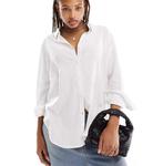 Рубашка Cotton On Relaxed Oversized, белый - фото