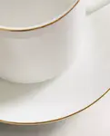 Чашка и блюдце Zara Home Gold Bone China Coffee, 130 мл, белый - фото 6