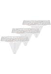 Стринги Teyli 3 шт: Damen Tanga mit floraler Spitze Comfo, белый - фото