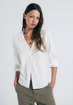 Блуза Springfield Button-down blouse, Off White/Off-White - фото