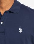 Футболка поло U.S. Polo Assn. Slim Fit Solid Pique, темно-синий - фото 4