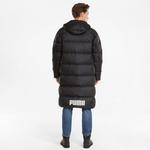 Пальто PUMA Long Oversized Down Coat 'Black White' - фото 4