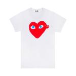 Футболка Comme des Garçons PLAY T-Shirt 'White / Red / Blue', белый - фото