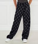 Спортивные брюки детские Hugo Kids свободного кроя с принтом, черный - фото