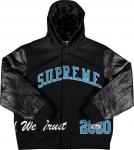 Куртка Supreme King Hooded Varsity Jacket 'Black', черный - фото