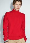 Джемпер Massimo Dutti HIGH NECK WITH SHOULDER DETAIL, Red - фото