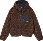 Куртка Stussy Snake Jacquard Sherpa Jacket 'Brown', коричневый - фото