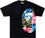 Футболка BAPE ABC Camo Crazy Side BIg Ape Head Tee 'Black', черный - фото