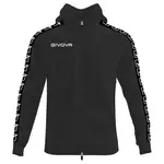 Толстовка Givova Terry Band full zip, черный - фото