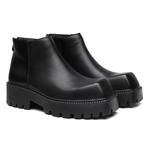 Черные мужские ботинки YEDANI, Черные однослойные туфли - фото 4