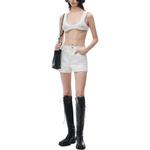 Шорты джинсовые с логотипом Alexander Wang, белый - фото 4