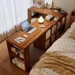 Угловой письменный стол из массива дерева с полками, 140x100 см, цвет Tanmu, из экологичной европейской сосны - фото 2