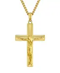 Мужской кулон-распятие Vincero, gold - фото