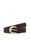 Ремень Mango WITH OVAL BUCKLE, Brown - фото