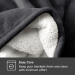 Шерповое флисовое одеяло Bare Home, цвет Dusty Blue - фото 3