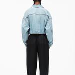 Куртка-косуха с зауженным низом Alexander Wang, синий - фото 5