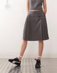 COLLUSION приталенный миди-килт серого цвета - фото 4
