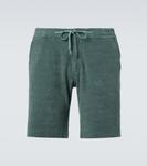 Хлопковые махровые шорты Fedeli, хаки - фото