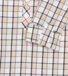 Клетчатая рубашка Miguel из хлопка La Coqueta, бежевый - фото 2