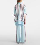 Боумен принтованная оверсайз рубашка Simkhai, Azure Sky Stripe - фото 3