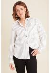 Блуза Breal Button-down blouse, Gris Foncé/Dark Grey - фото 4
