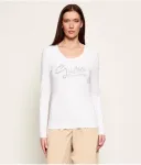 Блуза slim fit Guess Jeans, белый - фото