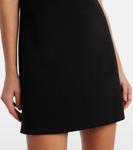 Мини-платье из крепа с бантом, расшитым бисером Self-Portrait, черный - фото 5