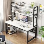 Компьютерный стол Xinmeikai 80x60x170 см с полками, черный/Armani gray - фото 9