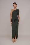 Платье WAL G. ROBINA BOW ONE SHOULDER MAXI, Forest Green/Green - фото