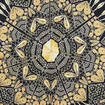 Шелковый шарф унисекс черный GUCCI - фото 3