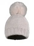 Шапка-бини с помпонами Moorer, нейтральный - фото