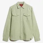 Рубашка Superdry Merchant Linenblend Work, зеленый - фото 3