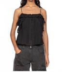 Топ Embroidered Camisole In Black SEA - фото 4
