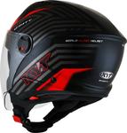 Шлем KYT d-city lucent jet, Black/Red - фото 5
