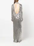 Вечернее платье с открытой спиной Givenchy, серебряный - фото 4