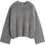 Вязаный свитер с эффектом потертости TOTEME, серый - фото 3