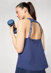 Топ tank elastika Nike Performance, Midnight Navy/White - фото 4