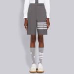 Полосатые укороченные шорты 4 Bar THOM BROWNE, серый - фото 4