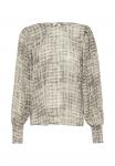 Блуза Kaffe Blouse, Grey Texture Check/Mottled Beige - фото 5
