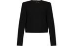 Кроп-блузка с круглым вырезом THEORY, черный - фото