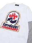 Футболка DSQUARED2 KIDS с двойными рукавами, белый - фото 3