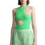 Вырез майка Stella McCartney, зеленый - фото 4