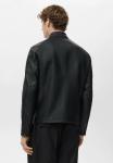 Куртка Mango Faux leather jacket, Black - фото 3