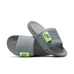 Шлепанцы Nike Offcourt Adjust Slides 'Cool Grey Volt' - фото 3