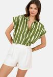 Блуза Lipsy REGULAR FIT SLEEVE STRIPE UTILITY, Green - фото