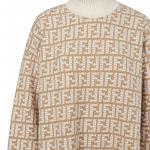 FENDI Свитер FW22 женский бежевый - фото 9